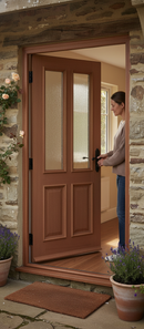 Premium Unglazed Hardwood External Door with Raised Moulding, Suitable for Double Glazing Up to 16mm Thick