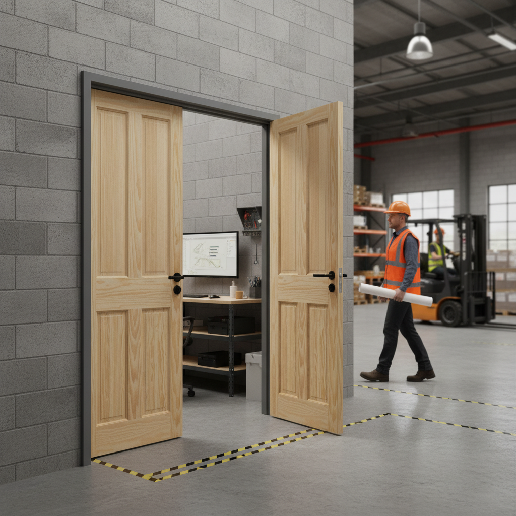 Unfinished Clear Pine 4 Panel Pair Door Set