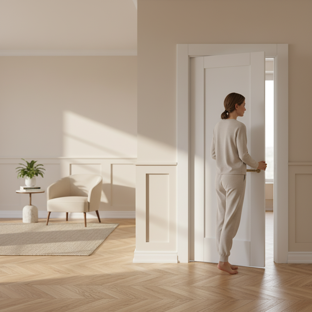 Premium Internal 1 Panel Shaker Door with Solid Core and White Primed Finish for Elegant Home Interiors
