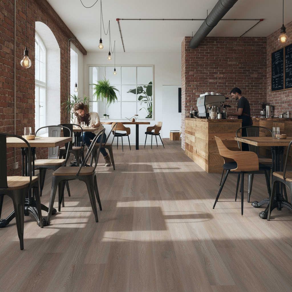 Premium Weathered Oak SPC 5mm Rigid Core Vinyl Flooring with Waterproof Surface and Valinge 5G-i Click System