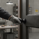 Round Mushroom Mortice Door Knob with Matt Black Finish -...