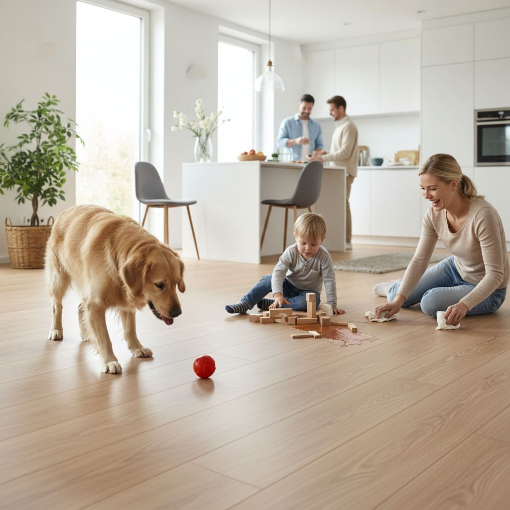 8mm Laminate Flooring - Water-Resistant, Eco-Friendly, Re...