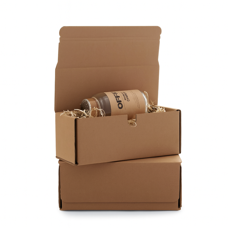 Premium Brown Ecommerce Postal Boxes Peel Seal Quick Closure Double Wall Cardboard Fast Dispatch Pack