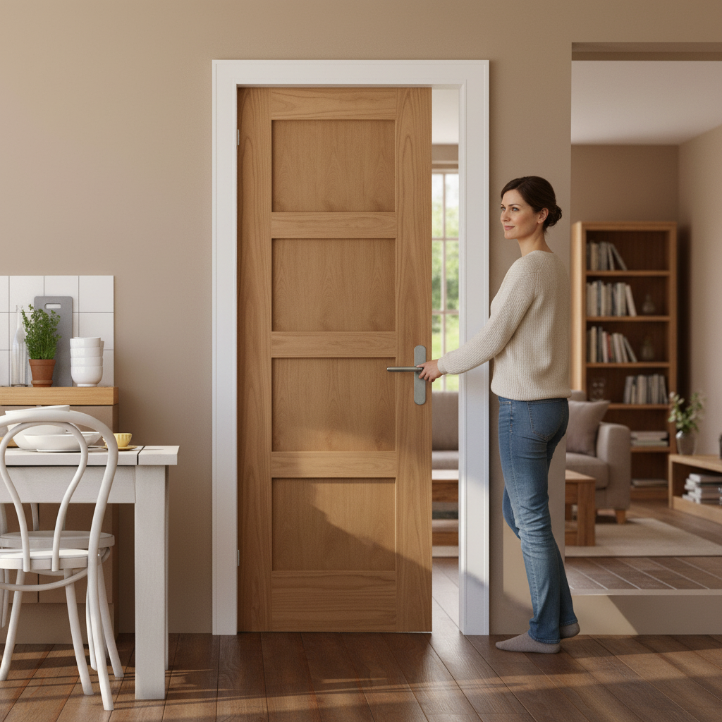 Premium Unfinished Shaker 4 Panel Internal Door - Custom Made-to-Measure Solutions