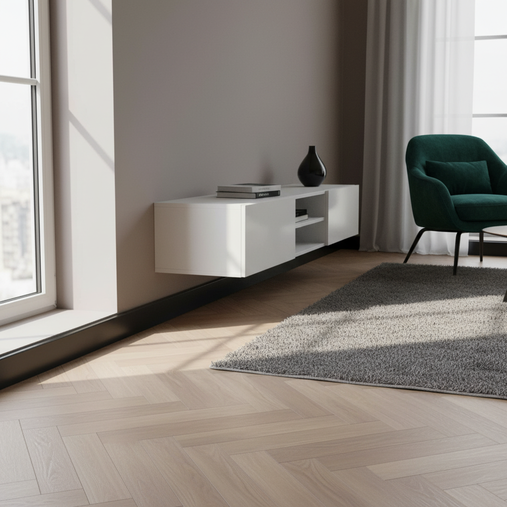2.4m High Gloss Skirting Board - Luxurious MDF