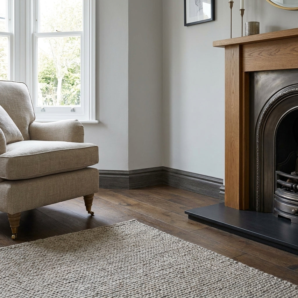 2.4m Dark Grey Torus Laminate Skirting Board 63-116mm