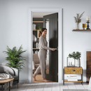 Fully Finished Oak Glazed Door with Offset Clear Glass Pane