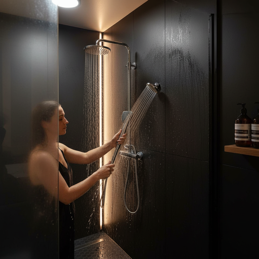 Waterproof Wall Panelling H-Section in Matt Black