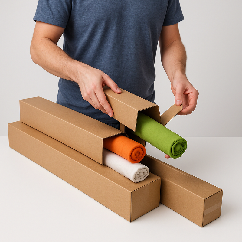 Premium Long Single Wall Cardboard Boxes Strong Eco-Friendly Packaging for Long Items Flat-Packed Cartons by Packaging