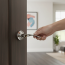 Colorado Round Lever Door Handle with Twisted Curved Design