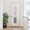 Internal White Trent Door with Clear Glass Pane - 3 Panel...
