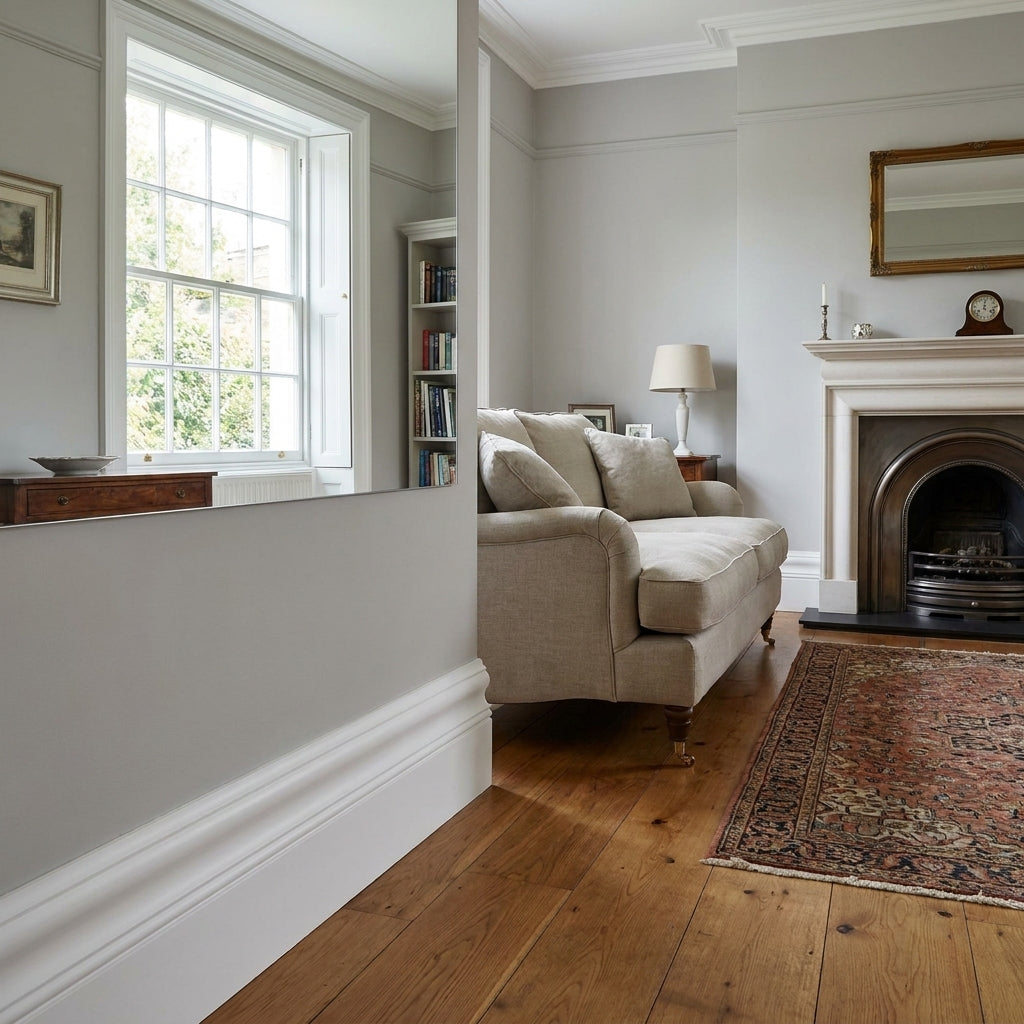White Painted Chair Moulding 2.4m Length 18mm x 67mm