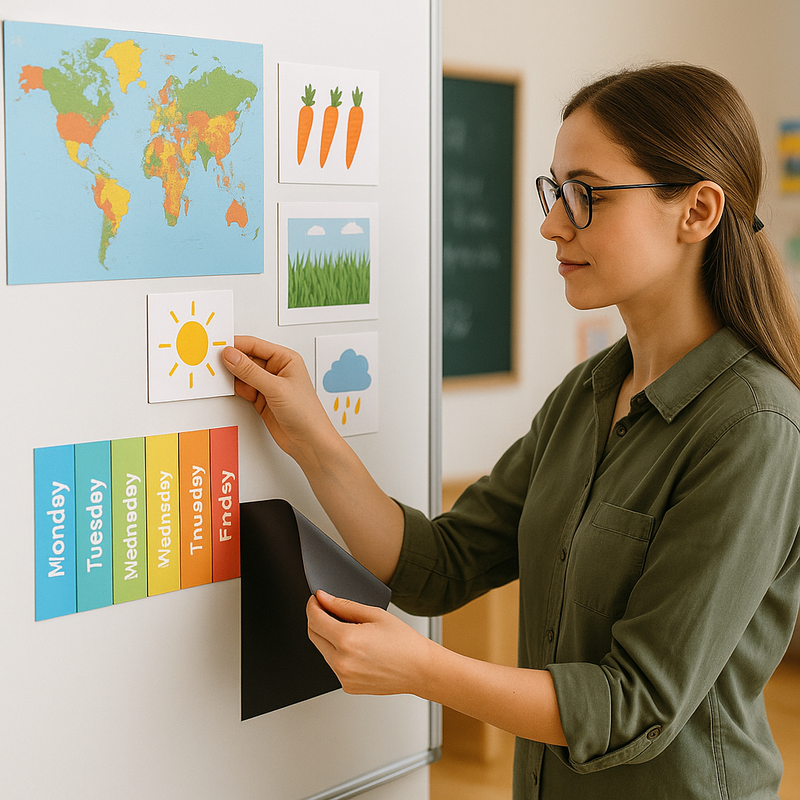 Magnetic Sheet – A4, 0.6mm Thick, Adhesive Backed, Pack of 5