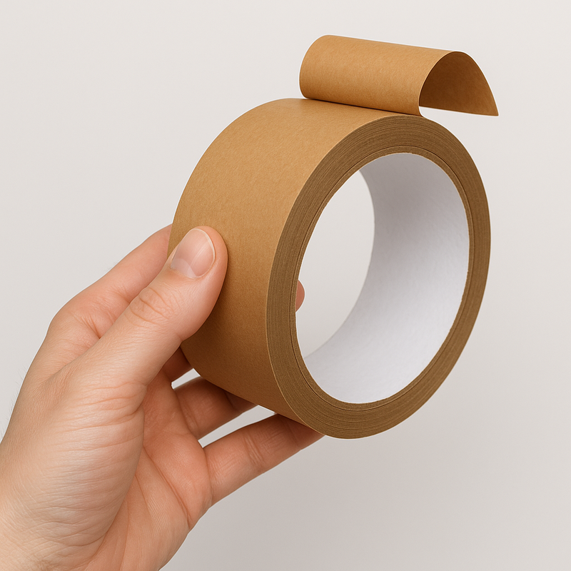 Premium Eco-Friendly Kraft Paper Tape 48mm x 50m Ideal for Shipping Packing & Mailing