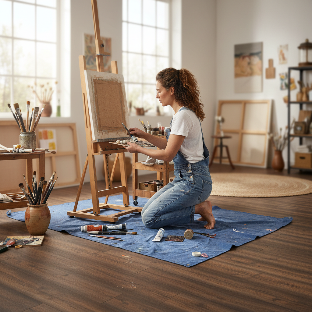 8mm Laminate Flooring with V-Grooved Edges for a Real Woo...