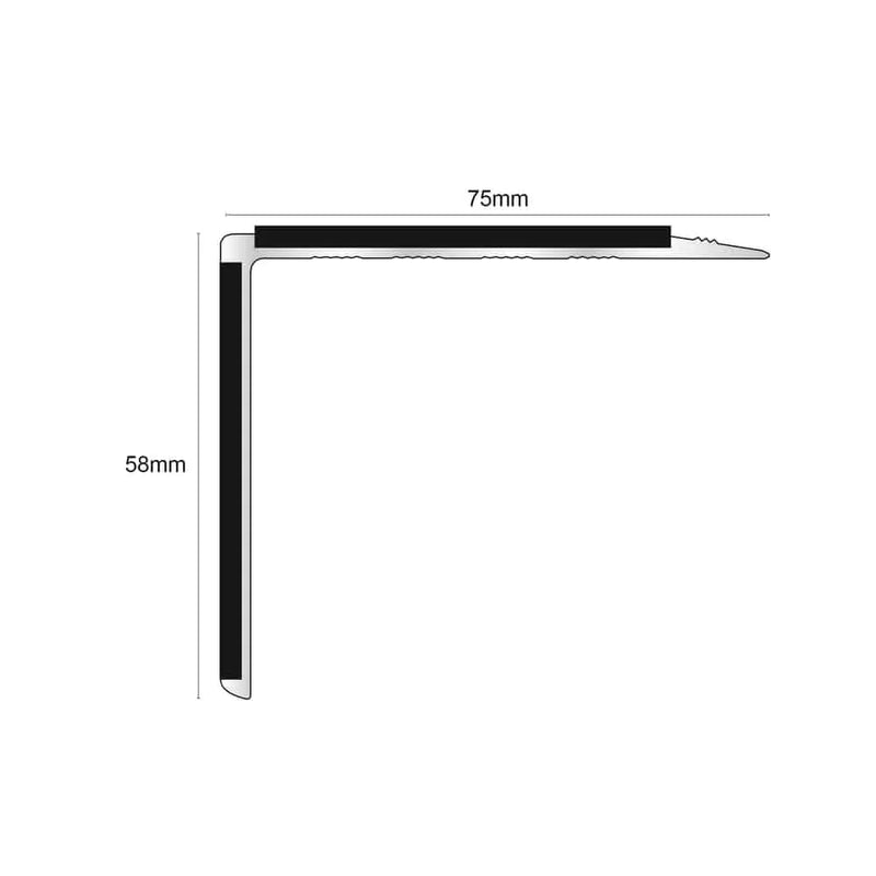 Premium Non-Slip Aluminium Stair Nosing PVC Insert for Extra Grip