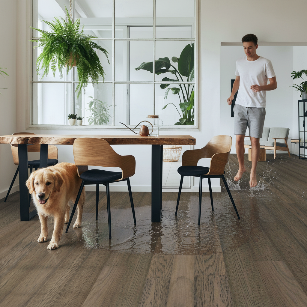 Premium Waterproof Engineered Real Wood Flooring - 7.5mm Solid Oak with UV Lacquer Finish and Click Installation