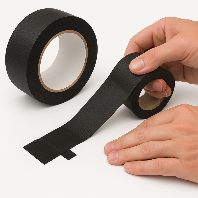 Premium Black Utility Tape Strong Tear-Resistant Multi-Surface Duct Tape for Fast Repairs