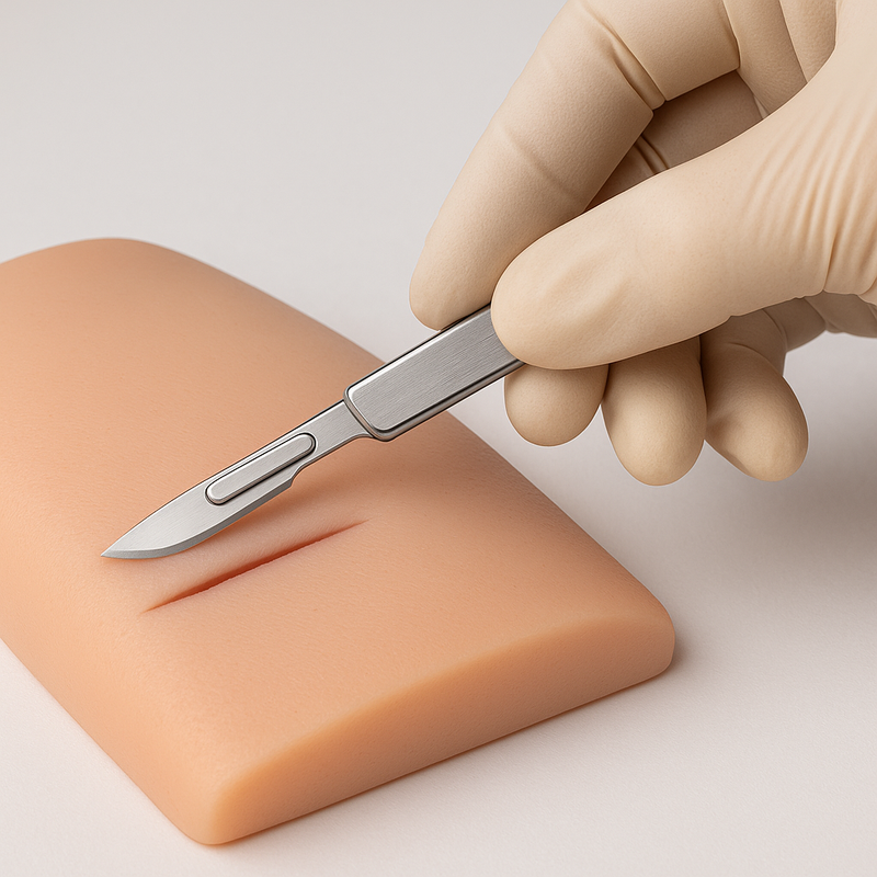 Premium Stainless Steel Single-Use Fits Blades 10–15 Surgical Precision Tool