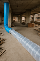 Heavy-Duty Water Drain Pipe Sleeve – 8" x 333m Polythene + 25 Cable Ties Quick Masonry Protection Kit