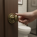 Solid Brass WC Turn and Release Knob with Antique Finish