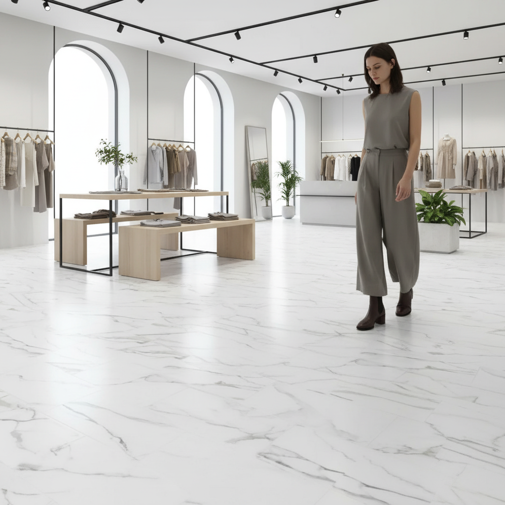 Premium 5mm Rigid Core Vinyl Flooring with Waterproof Surface for Kitchen and Bathroom Use