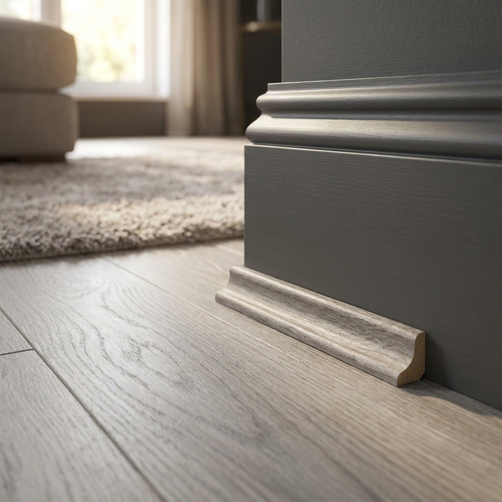 Laminate Scotia Beading Medium Grey 2400mm x 18mm - detail view