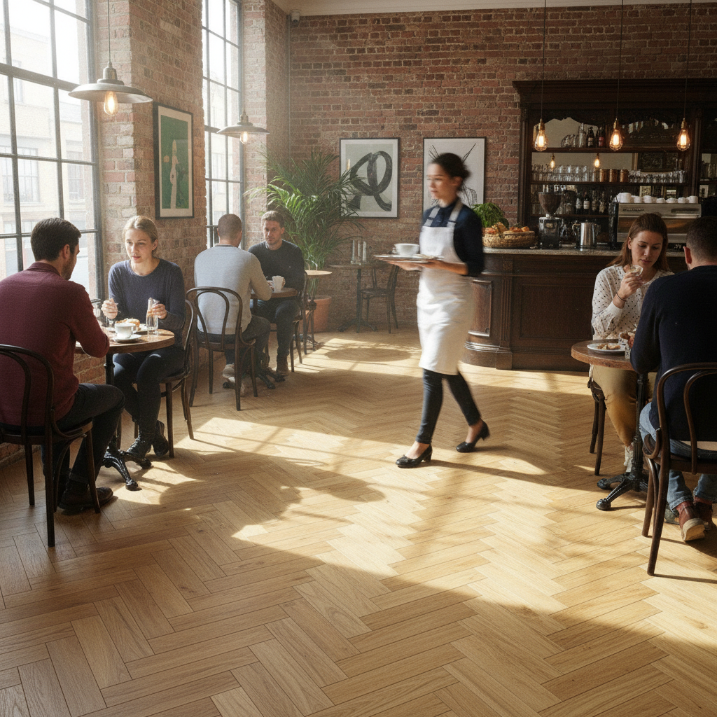Herringbone 14mm Brushed and Oiled Engineered Real Wood F...