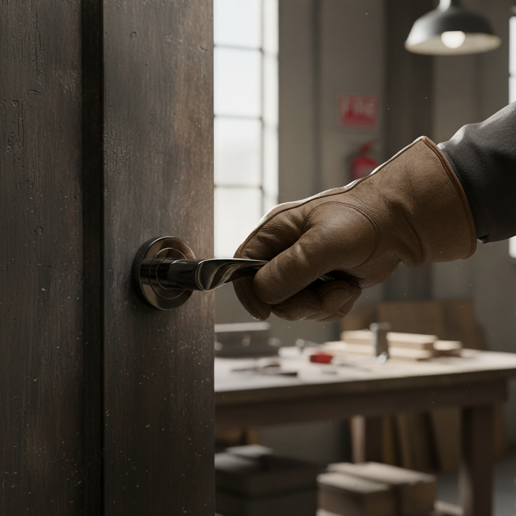 Colorado Round Lever Door Handle with Twisted Curved Design