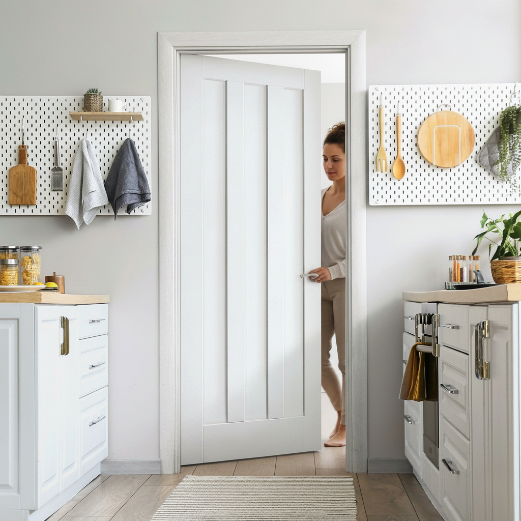 Internal White Primed Ashton 3 Panel Door