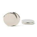 Silver N35 Neodymium Disc 1mm Magnets Nickel With Adhesive 100-Pack