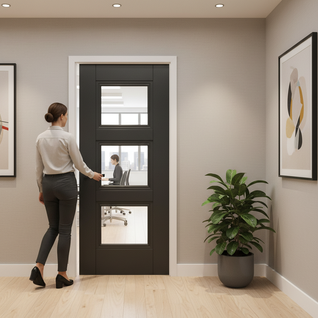 Internal Fully Finished Elegance 3 Light Clear Glass Door...