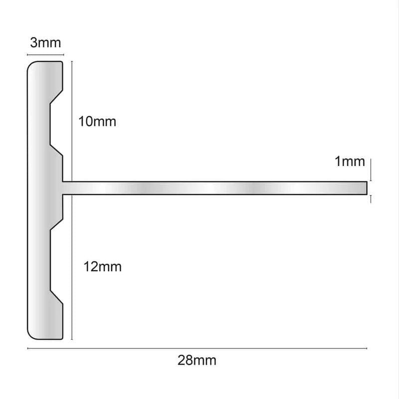 Formable 2-in-1 NFA Aluminium Step Edge Profile Reversible Durable &amp; Easy to Install!hand to create a curved step edge.
