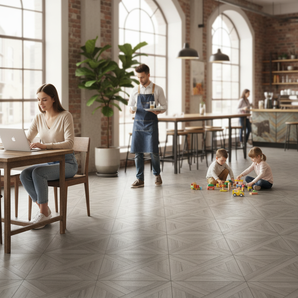 6.5mm Embossed UV Coated Rigid Core Vinyl Flooring