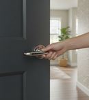 Premium Door Lever on Round Rose with Return to Door Design and Multiple Finish Options