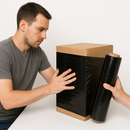 Premium Black Pallet Stretch Wrap Dual Cling Anti-Pilferage Cold-Resistant Made