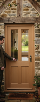 Premium Hardwood External Door with 2 Light Design - Unglazed for Custom Glass Style