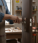 Premium Victorian Contemporary Door Lever with Rectangular Backplate and Key Cutout for Modern Interiors