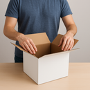 Heavy-Duty Single Wall White Cardboard Boxes High-Quality Corrugated Packing Boxes for Shipping Storage