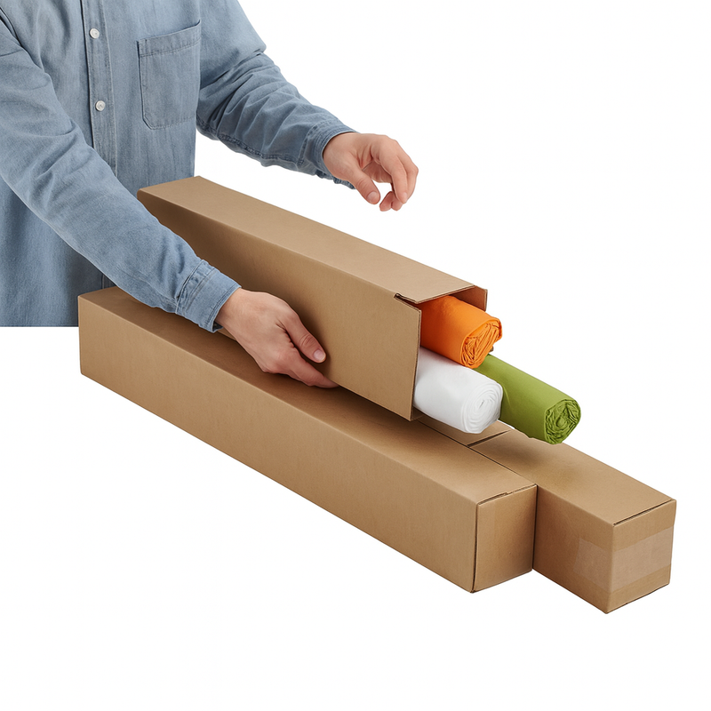 Heavy-Duty Long Cardboard Boxes for Shipping Storage Premium Single Wall Design Durable Eco-Friendly Flat-Packed in