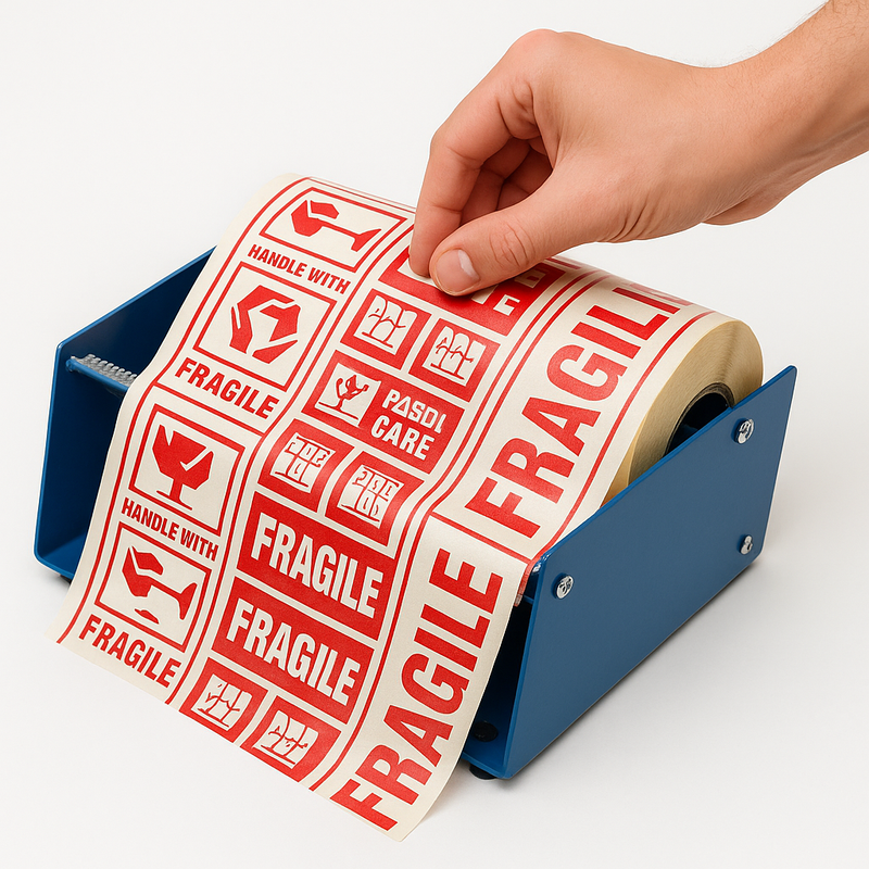 High-Performance Label Dispenser for Workbenches 210mm Capacity Rubber Anti-Slip Feet Built for Commercial Use