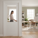 Internal Cottage Door with 1 Etched Clear Glass Pane, Pri...