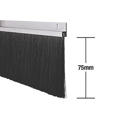 Heavy Duty Aluminium Brush Bottom Door Seal For Reliable Protection