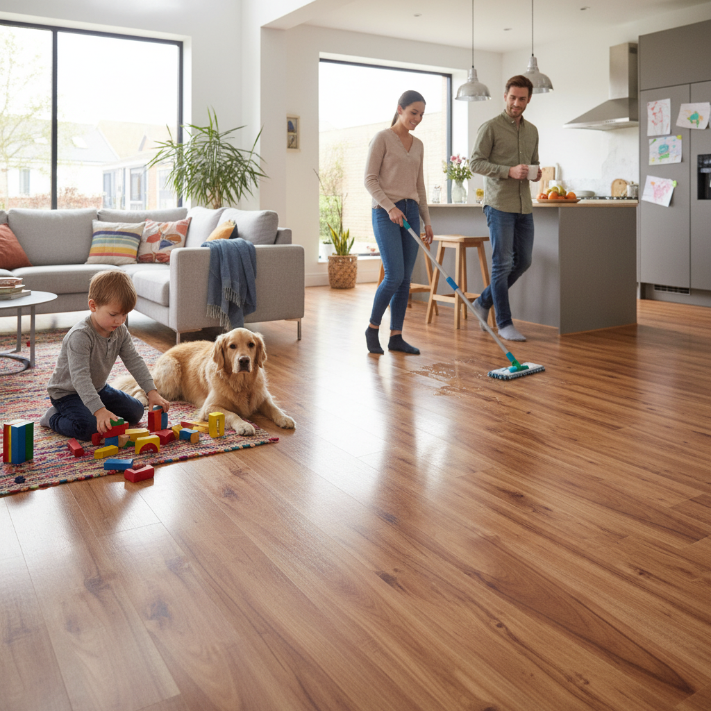 Premium High Gloss Laminate Flooring - Easy Touch Collection with Stunning Decor Colors for Modern Homes