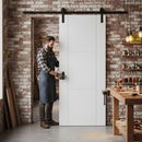 Internal White Primed 3 Panel Sliding Door Set