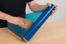 Heavy Duty Blue Pallet Wrap Tacky Double-Sided Film Best for Cold Storage Food Packaging More