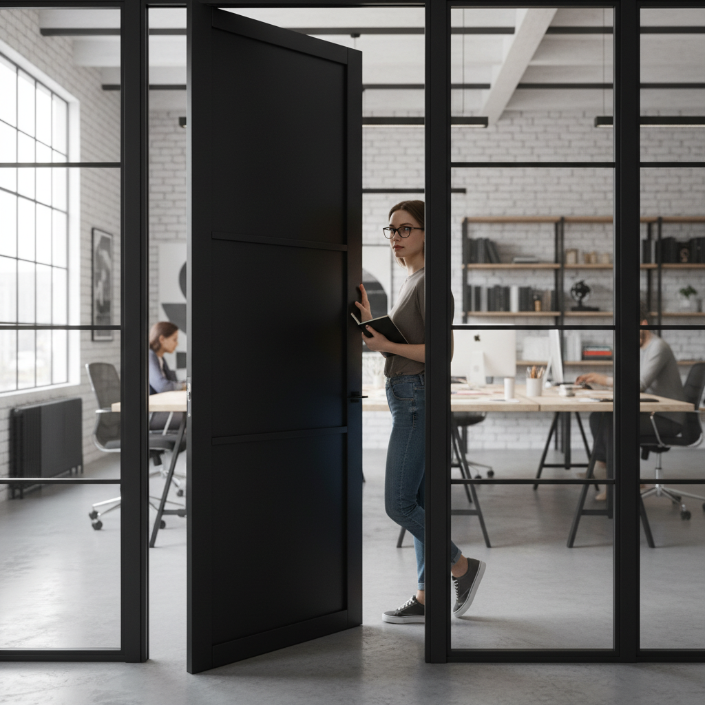 Fully Finished Internal Studio Door with 3 Panels