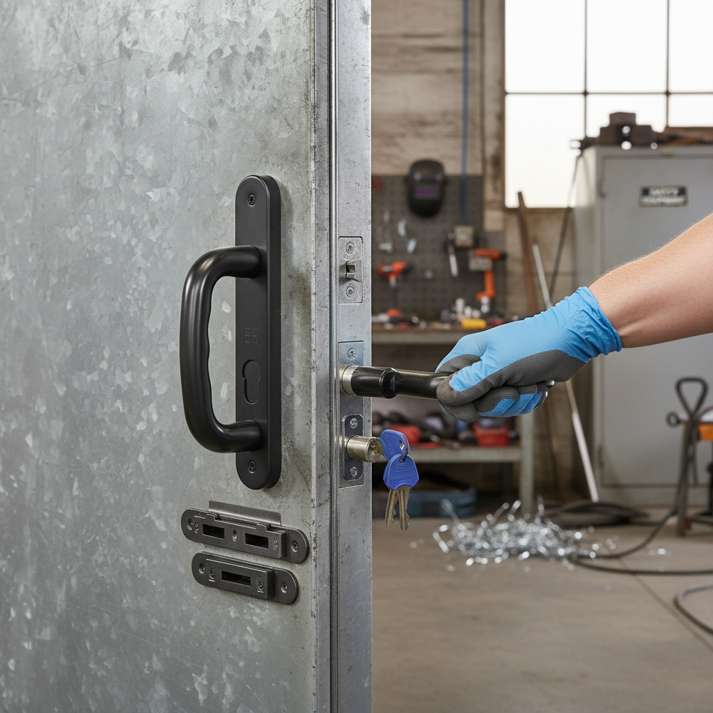 Premium External Back Door Lever Handle Set in Matt Black Finish for Enhanced Security and Modern Style