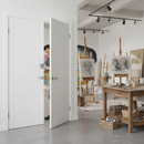 Internal White Primed 7-Panel Door Pair - Elegant Design