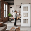 Internal White Primed Sliding Door Set